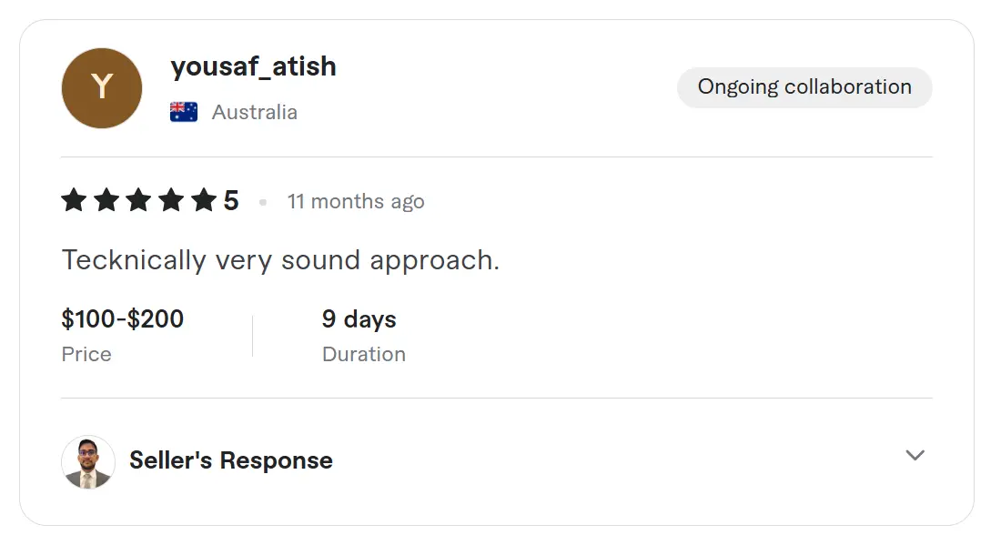 International researcher testimonial